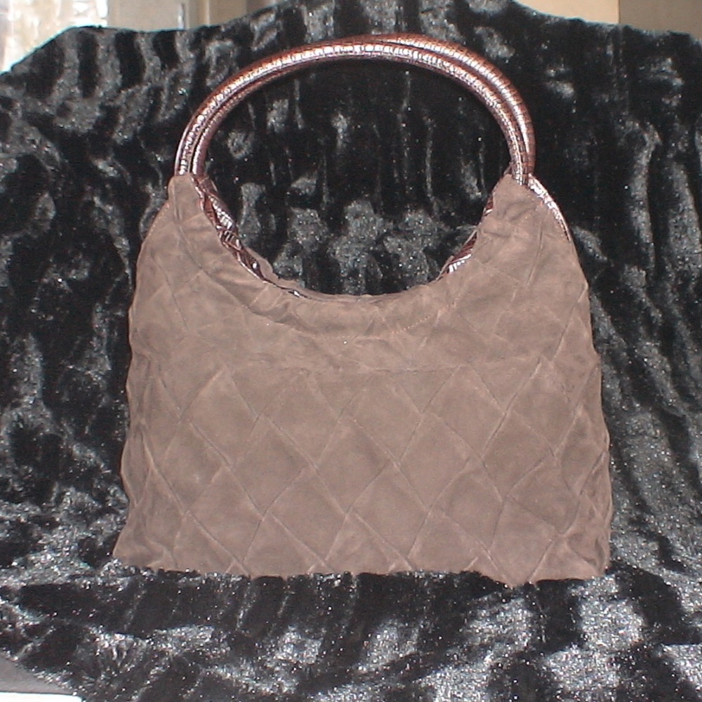 New Giorgio Armani suede handbag